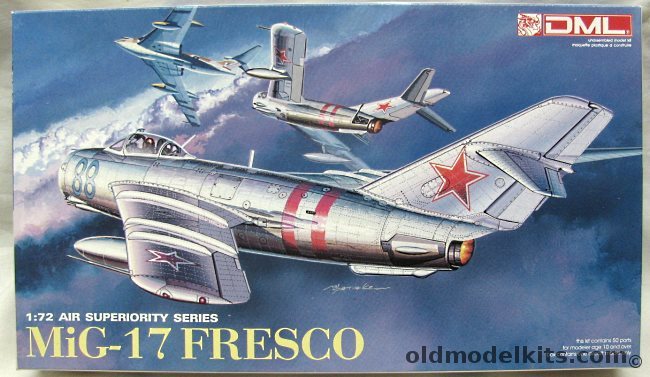 DML 1/72 Mig-17 Fresco - Afghan Air Force (Anti-Mujahideen War) / USSR Air Force (Invasion of Czechoslovakia 1968), 2512 plastic model kit